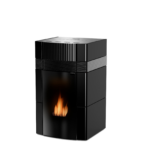 A++ Woody wasserführender Pelletofen 18 kW mit schwarzer Keramikverkleidung