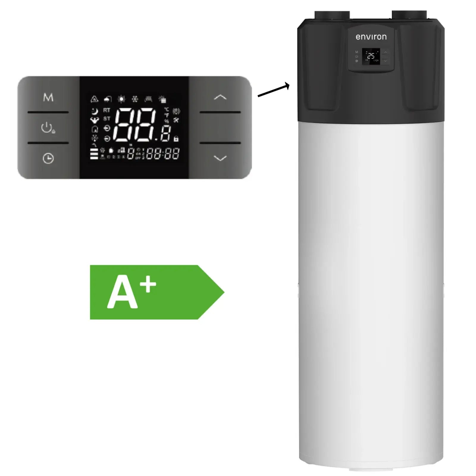 AquaBoost A+ Brauchwasserwärmepumpe 300l Bodenstehende Montage – Bild 3