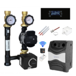 ProfiMix Heizkreispumpengruppe mit Drei-Wege-Mischer, END05 Stellmotor und Hocheffizienzpumpe mit Clima600 Total Glass Regelung
